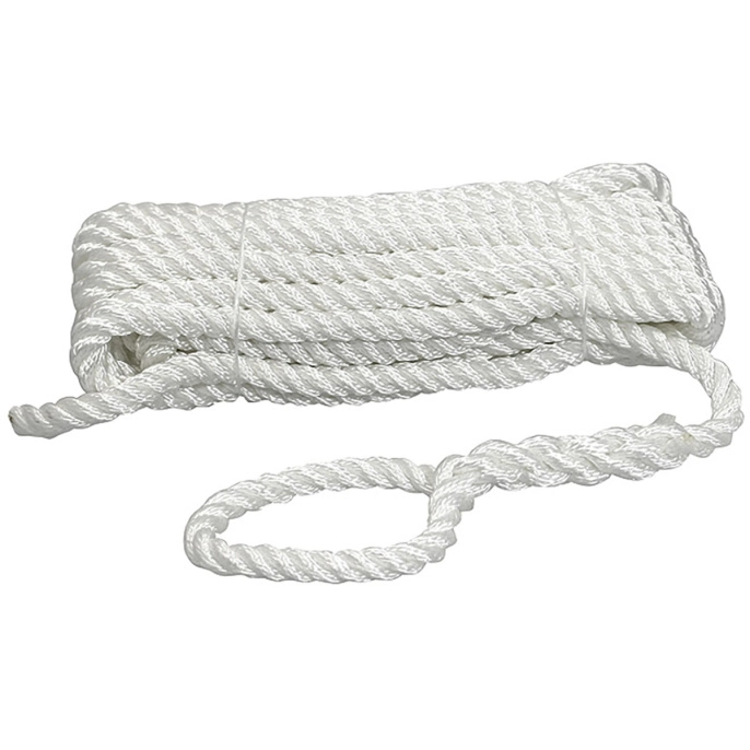 Трос швартовый 10мм*10м белый 3-прядный Santong Rope (STMLW01)